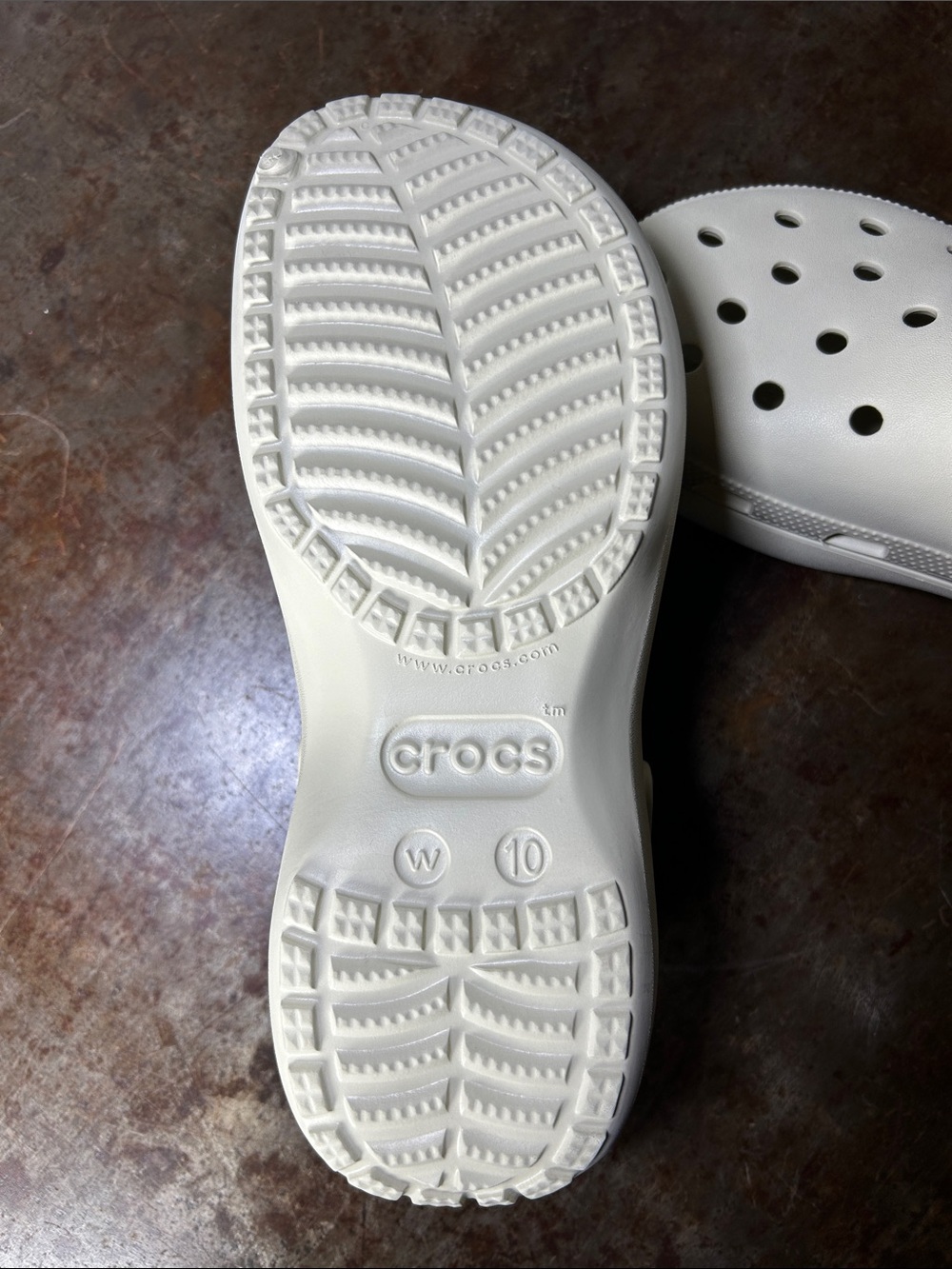 CROCS Classic Platform Cream (Bone) Slip-On Clog Women’s Size 10 - Picture 12 of 16